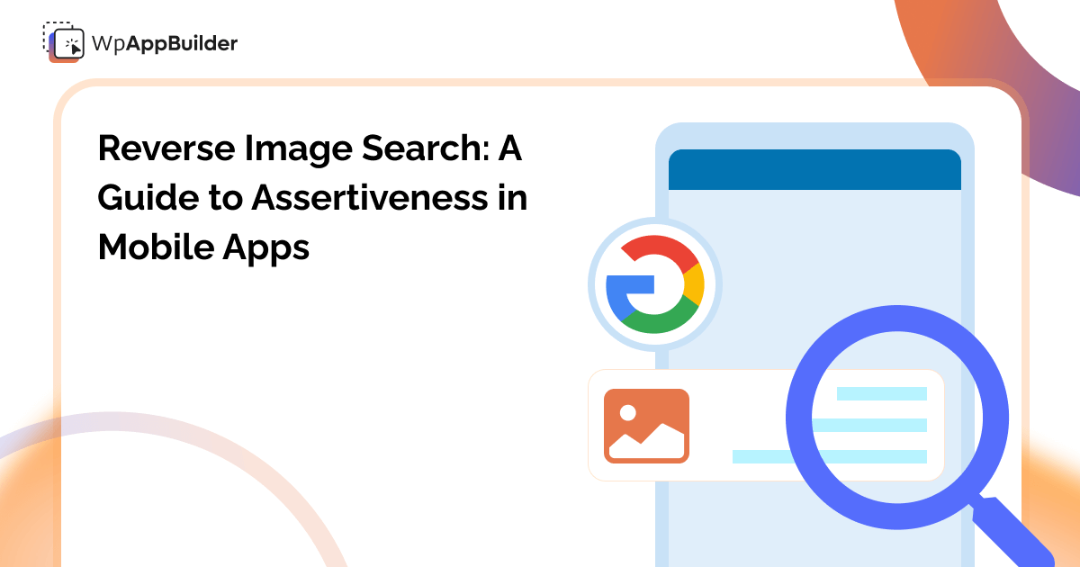 Illustration of reverse image search functionality on a mobile app