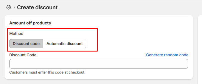 choose discount method