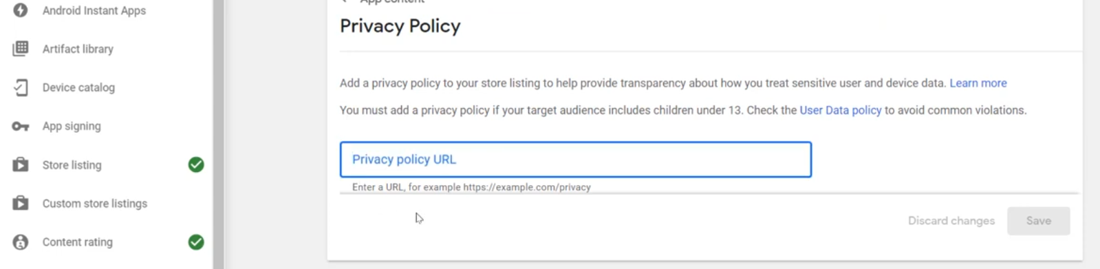 privacy policy wp
